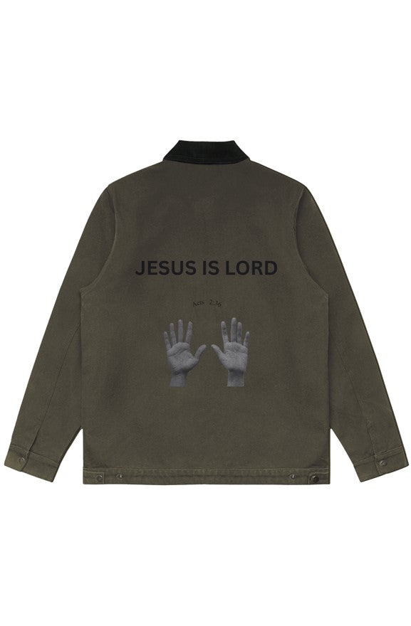 &amp;quot;Jesus Is Lord&amp;quot; - Canvas Cord Collar Jacket