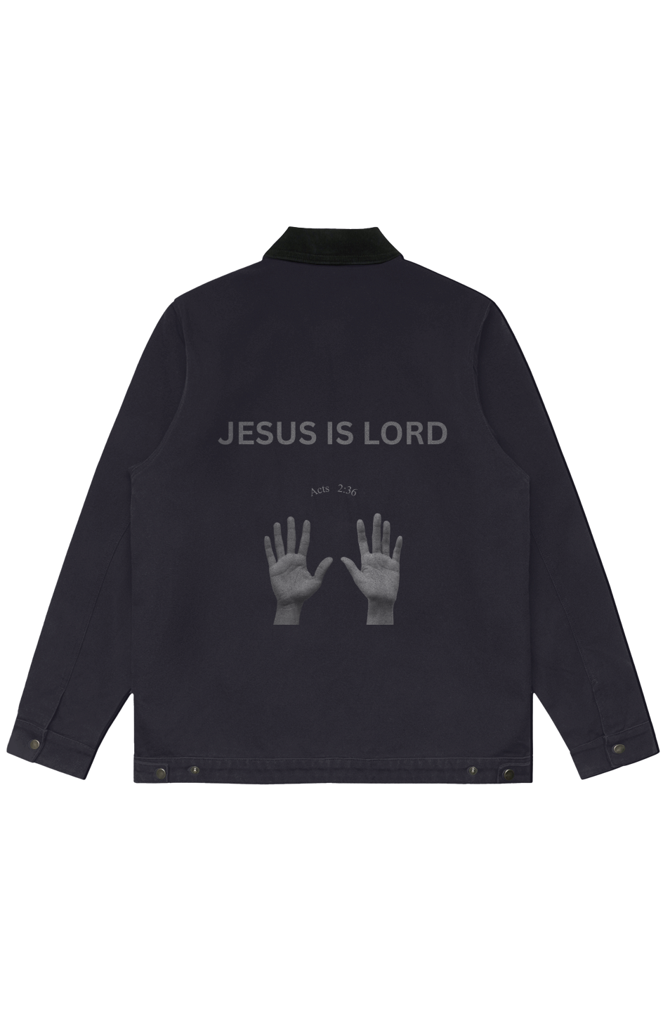 Jesus Is Lord - Canvas Cord Collar Jacket
