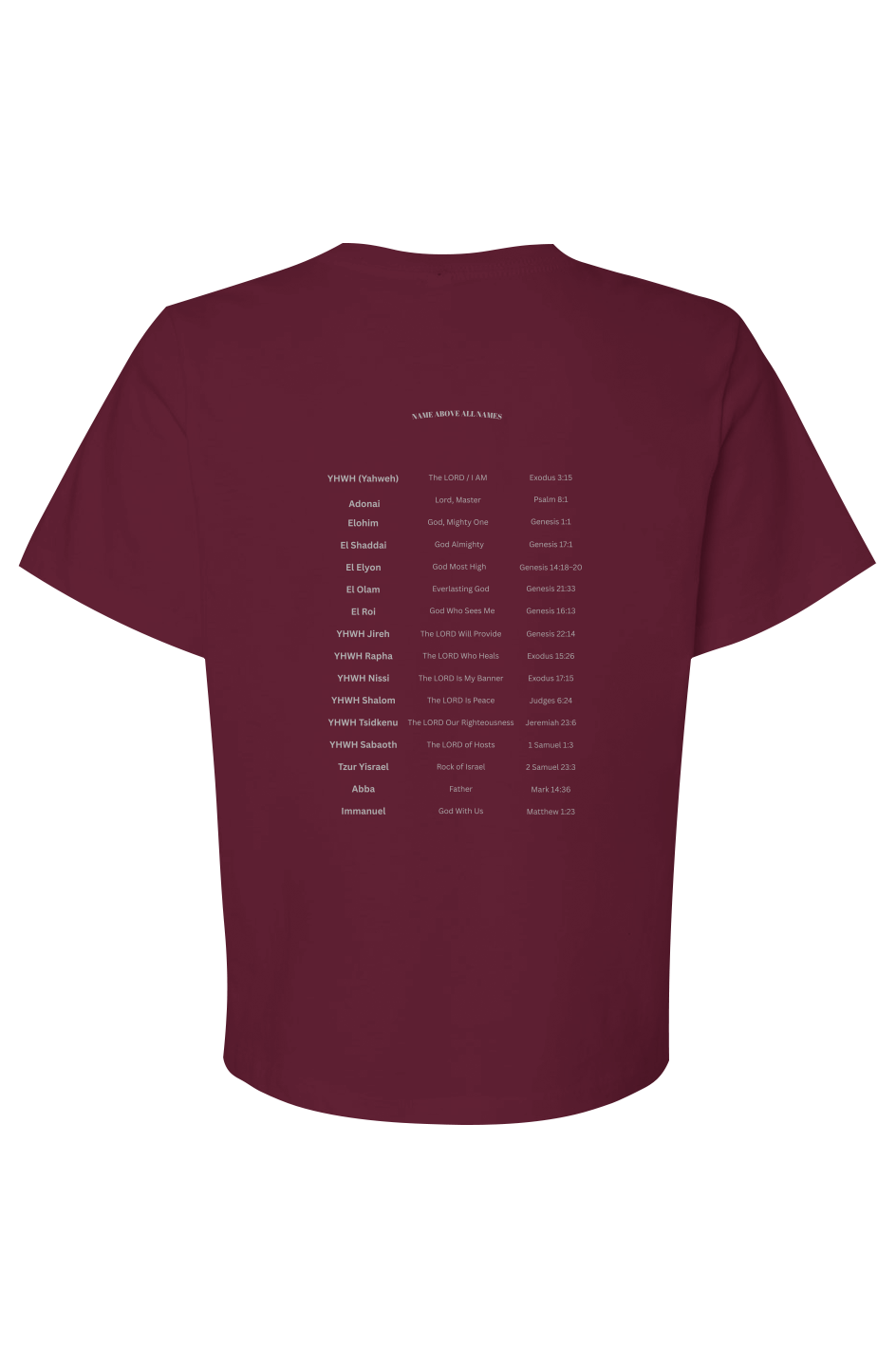 Name Above All Names - Womens Heavyweight Tee