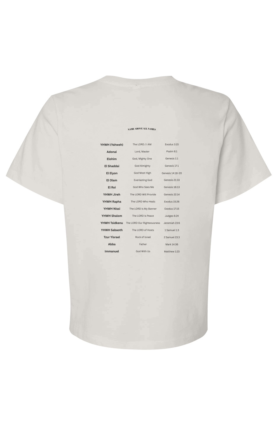 Name Above All Names - Womens Heavyweight Tee