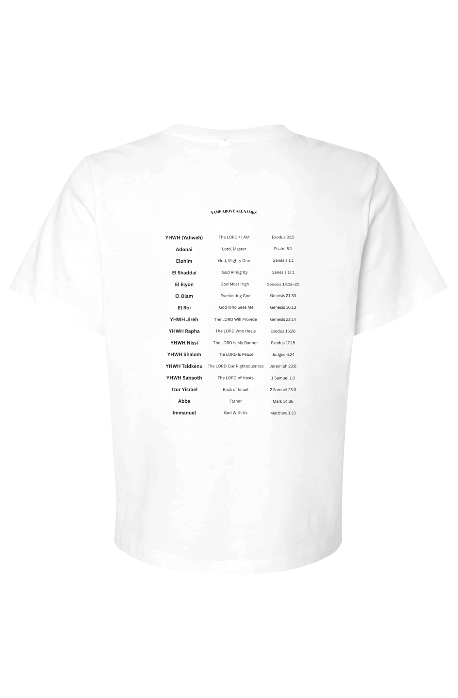 Name Above All Names - Womens Heavyweight Tee