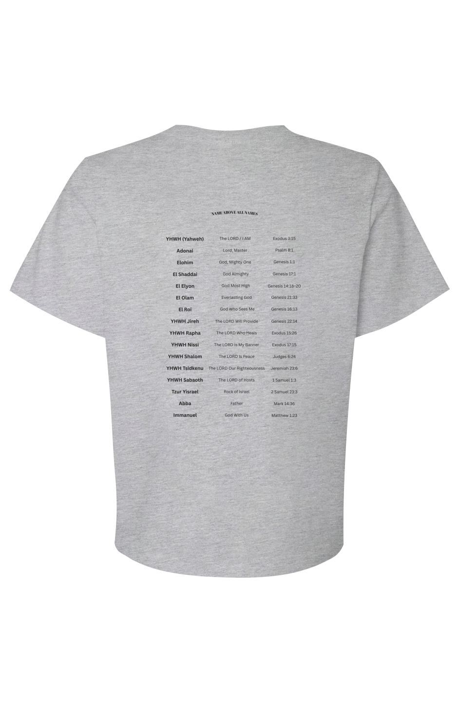 Name Above All Names - Womens Heavyweight Tee